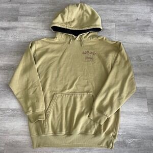 Vintage Y2K Ron Jon Surf Shop Mens med Hoodie Olive Green Cocoa Beach Pullover